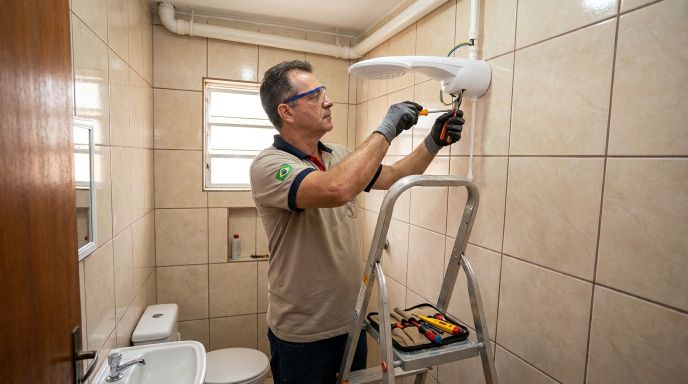Instalação com pressurizador em Uberaba-MG